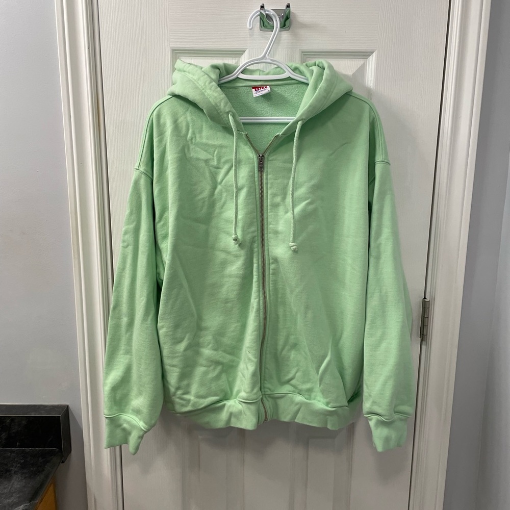 Aritzia TNA Extra Fleece Cozy BF Zip Up